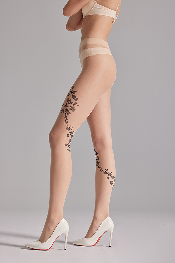 Mechas Matt Floral Jacquard medias