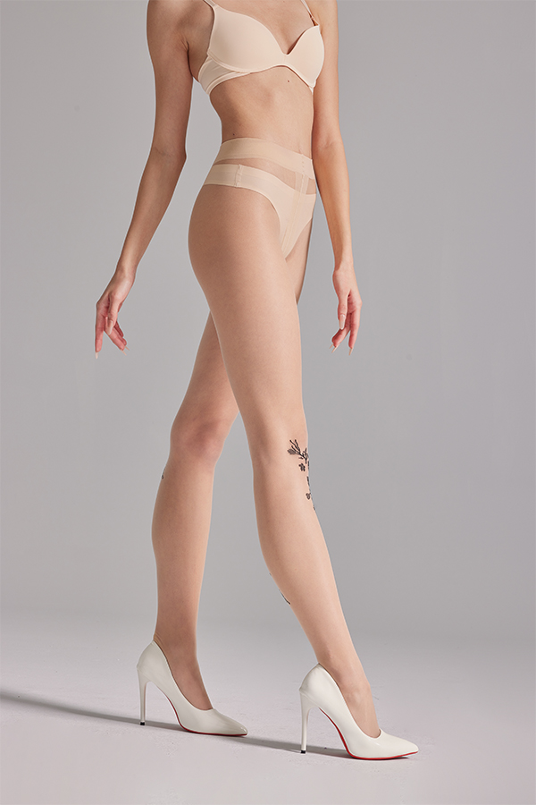Mechas Matt Floral Jacquard medias