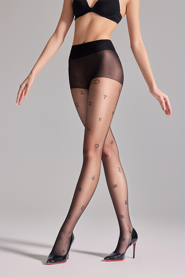 En todas las letras Jacquard Sheer medias